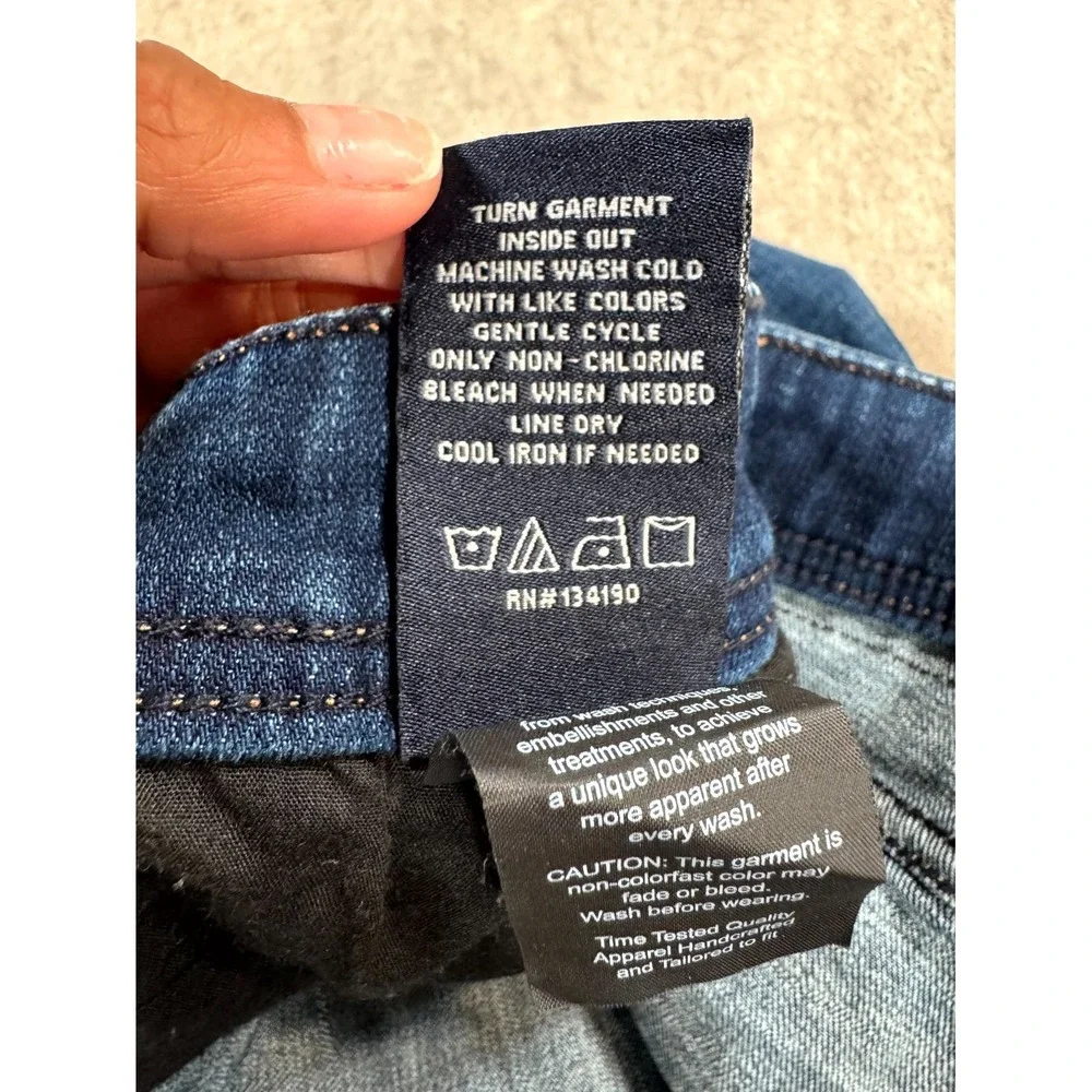 American Rag Cie Mens 36x30 Blue Denim Medium Wash Straight Leg Stretch Jeans